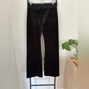 Twisted Heart velvet black track pants S